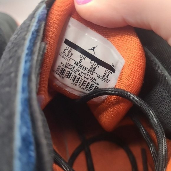 Nike Jordan Why Not Zero.1 Black Gym Red Basketball Shoes A01042-015 Size 5.5Y - Picture 5 of 7